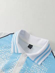 ROMWE MEN Prep Men's Pullover Sweatshirt, Autumn/Winter Hot-Selling Striped Streetwear American Style Unisex - Blue and White - View 6