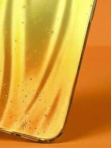 ShellaStory Funda de teléfono con patrón degradado de estrella brillante y contraste de color de moda compatible con IPhone 17 Pro Max 17 Pro 17 16 Pro Max 16 Pro 16 15 Pro Max 15 Pro 15 14 Pro Max 14 Pro 14 13 12 Pro Max 13 12 Pro 11 protección simple cubierta trasera - Naranja - Ver 3
