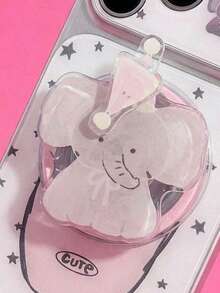 ShellaStory Suitable For 17promax Phone Case 16pro New Model 15 Magnetic Suction 14 Transparent 13 Cute 16 Star Elephant 17 Anti Fall Protective Case - White - View 3