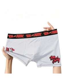 Notgurli TOM & JERRY X SHEIN Men's Printed Fashionable Boxer Briefs (2-Pack) - Multicolor - View 4