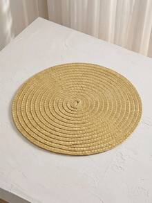 Cirelle 1Pc Round Braided Woven Placemats, Textured Spiral Pattern Table Mats In Neutral Earthy Tones, Heat-Resistant Non-Slip Dining Place Mats For Home Kitchen Counter, Coffee Table, Farmhouse Boho Rustic Decor, Ideal For Everyday Meals, Dinner Parties, Weddings & Gatherings, Thoughtful Gift For Family And Friends For Housewarming, Birthday & Special Occasions - Multicolor - View 5