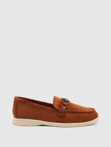 CUCCOO BIZCHIC Fashion Women Comfortable Casual Round Toe Flat Bottom Vacation Loafers Brown Slip-On Flat Bottom Sleeve Knitted Spring And Autumn Women's Shoes - Brown - View 7