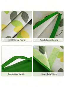 1PC Thickened Waterproof Moisture Proof Foldable Portable Picnic Mat Camping Mat Tent Ground Mat For Spring Outdoor Lawn Picnic - Green Flying Leaves [Thickened Non-woven Fabric] - View 3