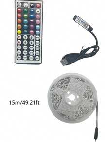3.3FT - 65.6FT LED 燈條燈, 44 鍵遙控音樂同步 RGB LED 燈帶附遙控器, 適用於臥室、房間、家居裝飾、派對、節日 - 多色 - 查看 13