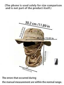 Camouflage Boonie Hat Set, Outdoor Hiking Bucket Hat, Drawstring Windproof Boonie Hat, Travel Hiking Fishing Hat - Multicolor - View 4