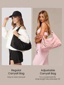 GLOWMODE Bolso de hombro de 17L no ajustable con textura resistente al agua para otoño e invierno - Cuadros rosas - Ver 2