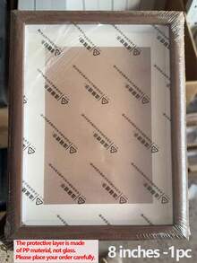 1pc Table Photo Frame, Use A Photo Frame To Beautify Your Memories, Give Gifts To Friends, Wedding Anniversary, Suitable For Desktop,Valentine's Day, Couple Photo Frame - Coffee Brown - View 11
