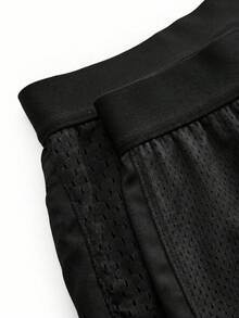 Cheerettes Pantalones cortos deportivos de unicolor transpirables y casuales para el verano - Negro - Ver 5