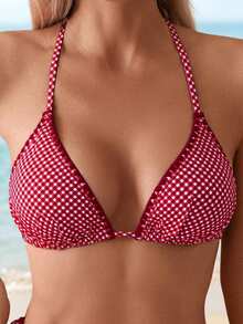 Swim Basics 返校季女款三角比基尼綁帶泳衣套裝 - 黑色 - 查看 3