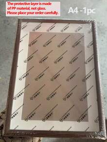 1pc Table Photo Frame, Use A Photo Frame To Beautify Your Memories, Give Gifts To Friends, Wedding Anniversary, Suitable For Desktop,Valentine's Day, Couple Photo Frame - Coffee Brown - View 5