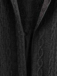 SHEIN Clasi 女款素色連帽保暖內裡休閒百搭日常長袖外套 - 灰色 - 查看 4