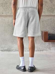 SWAVVY Casual Men's Drawstring Waist Summer Daily Shorts - Grey - View 4