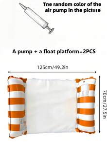 1 pieza/2 piezas Flotador inflable de PVC para adultos, para piscina, playa, portátil, sin necesidad de electricidad, cómodo, duradero, ligero, relajante, de inflado rápido, para adultos - Multicolor - Ver 18
