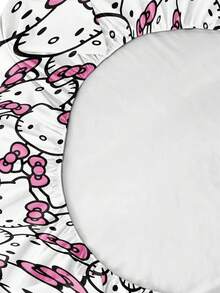 HELLO KITTY AND FRIENDS | SHEIN 1件裝粉色卡通角色印花床墊，拋光材質，柔軟保暖，適用於單人床/雙人床/Queen床/King床 - 粉色 - 查看 5