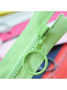10Pcs #3 Resin Zipper Small Colorful Handbag Pencil Case Zippers, Self-Locking Closed End Contrast Color Plastic Zippers For DIY Sewing Craft Pouches Bags - multicolor - View 2