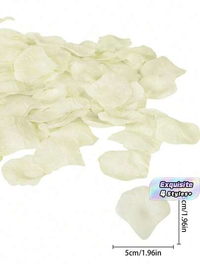 1000pcs Artificial Silk Rose Petals Decor, Black, Suitable For Wedding, Party, Halloween Decoration, Gift Box Filler, Romantic Rose, Proposal And More Occasions