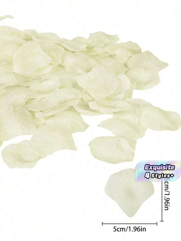 1000pcs Artificial Silk Rose Petals Decor, Black, Suitable For Wedding, Party, Halloween Decoration, Gift Box Filler, Romantic Rose, Proposal And More Occasions