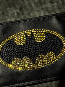 Batman X Joivida 1pc Card Holder Protective Sleeve, Cute Cartoon Print, PVC Material, Clear ID Visibility, Lightweight Slim Profile, Campus Card Student ID, For Commuters, Durable Long-Lasting - Black - View 4