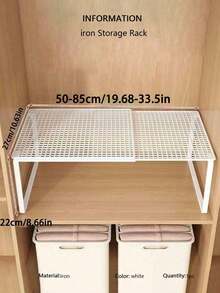 Estantería de almacenamiento ajustable y expandible de alta resistencia - Organizador de metal apilable que ahorra espacio con superficie pulida, sin necesidad de montaje. Adecuado para cocina, dormitorio, organización de escritorio, estantes multifuncionales, estantes para zapatos, soluciones de almacenamiento, almacenamiento de armarios, estantes de armario, organización y almacenamiento de gabinetes. - Multicolor - Ver 17
