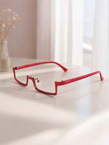 Zazumi 1pc Unique, Lensless Decorative Eyeglass Frames, Openwork Frames, Suitable For Anime, Cosplay, And Photography; Unisex. - Multicolor - View 3