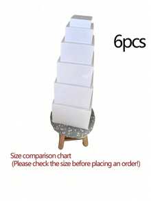 Caja de exhibición elevadora de acrílico blanco, caja de almacenamiento de cosméticos, adecuada para stands de exhibición de bodas y fiestas. - Blanco - Ver 21