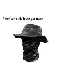 Camouflage Boonie Hat Set, Outdoor Hiking Bucket Hat, Drawstring Windproof Boonie Hat, Travel Hiking Fishing Hat - Multicolor - View 15