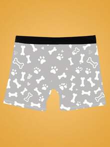 Notgurli Men's Printed Fashionable Boxer Briefs (1pc Set) - Multicolor - View 3