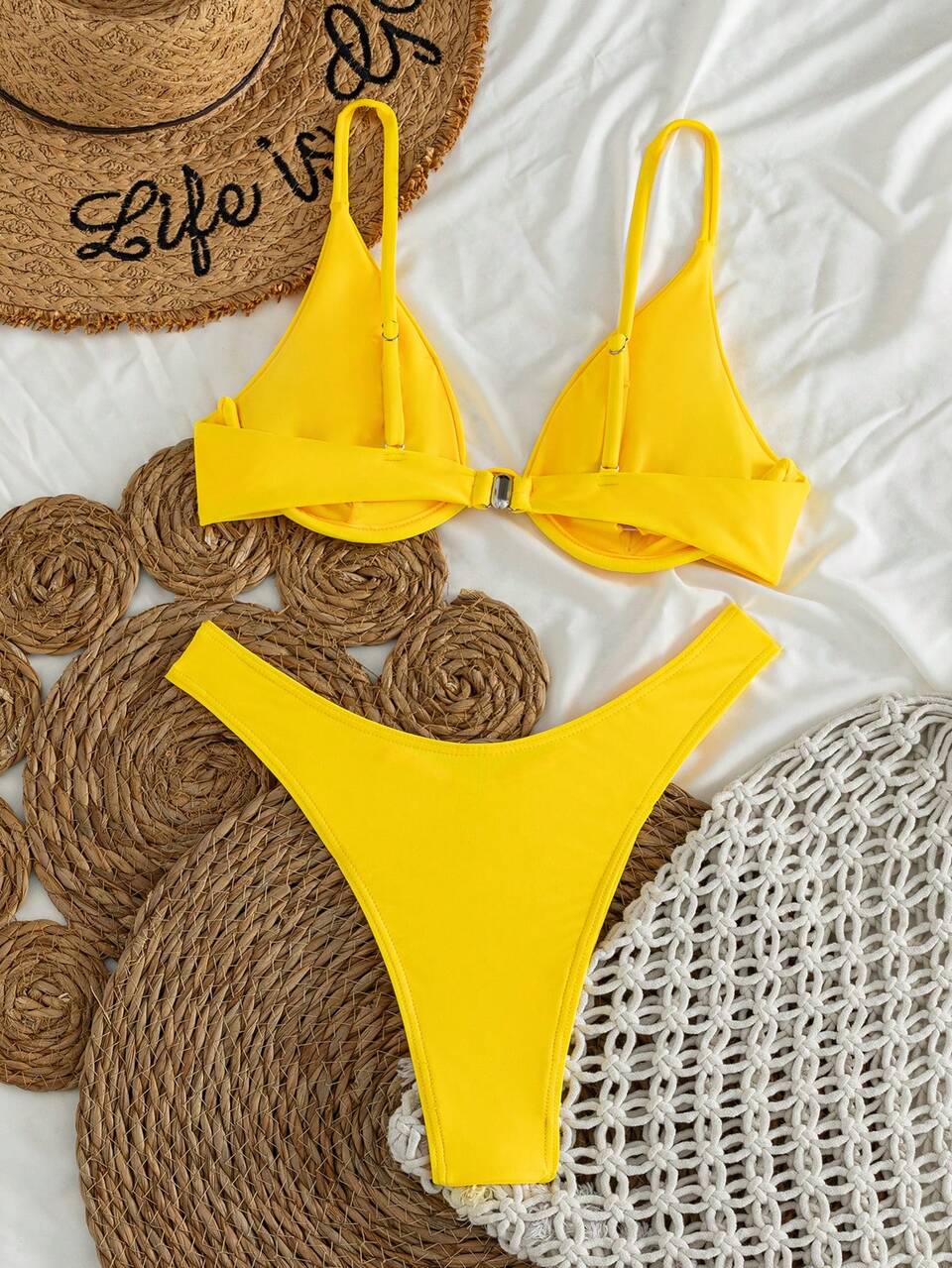 Summer Beach Underwire High Cut Bikini Set