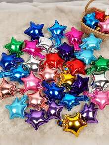 MINKOJA 100 piezas Globos de aluminio con forma de estrella de 5 pulgadas Mini Pentagrama Decoración para fondo de pared de fiesta de cumpleaños feliz Escenas de boda Celebración de aniversario Decoración de ambiente al aire libre Arreglos de decoración de tienda Globos - Mini Star - Ver 1