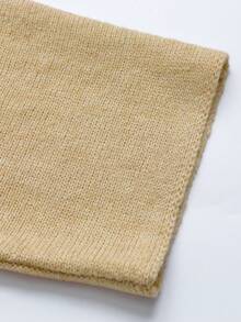 Balvessa Open Front Batwing Sleeve Loose Knit Cardigan, Casual Sweater Jacket - Khaki - View 6