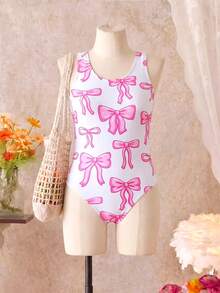 SHEIN 女童连体泳衣速干沙滩泳装，适合4-7岁儿童 - 彩色 - 查看 4