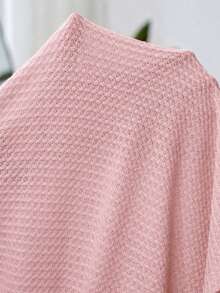 SHEIN Clasi 女款短款花瓣袖開襟短版優雅輕便夾克 - 粉色 - 查看 5