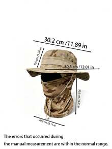 Camouflage Boonie Hat Set, Outdoor Hiking Bucket Hat, Drawstring Windproof Boonie Hat, Travel Hiking Fishing Hat - Multicolor - View 3
