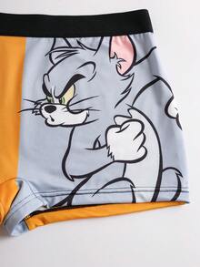 TOM & JERRY X SHEIN Women's Letter Cartoon Print Camisole Bra Set - White - View 5