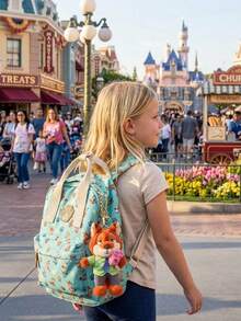Disney 正版朱迪警官毛绒玩具，配有狐狸尼克，以及毛绒挂件钥匙扣 - 粉色 - 查看 4