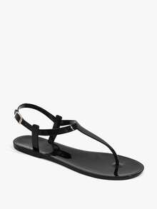 Grefit Damen Schuhe Frühling und Sommer neu runde Zehenpartie flache Sohle lässig Urlaub einfach schwarze Damen flache Sandalen - Schwarz - Übersicht 10