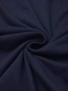 EMERY ROSE Plus Size Summer Casual Colorblock Lace Patchwork Dress - Navy Blue - View 4