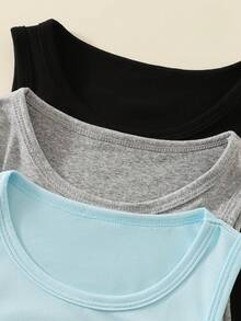 Set de 6 piezas de ropa interior básica de chaleco y calzoncillos para niños, fundamentos cómodos para capas - Multicolor - Ver 5