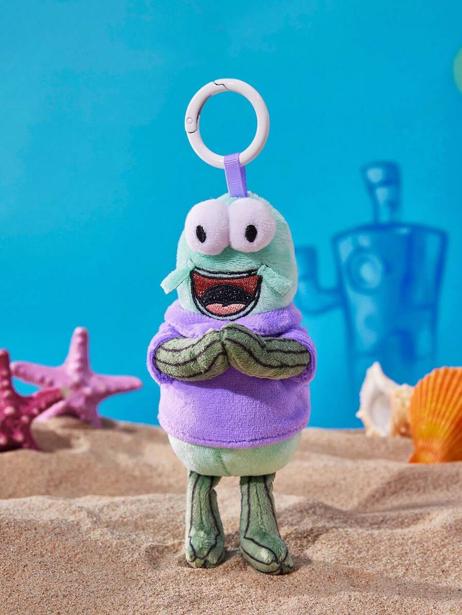 SpongeBob SquarePants | POKOJA LAND ,A Co-Branded 3D Plush Keychain, Cute Standing Shape, Classic Design, Can Be Hung On Bags, Key Chains, Schoolbags, Etc., Suitable For People Of All Ages Including Teenagers And Adults. - Green - View 1