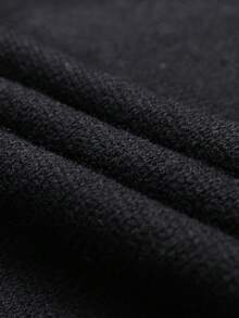 Manfinity CasualKnits 男士純色高領長袖休閒百搭毛衣 - 黑色 - 查看 3