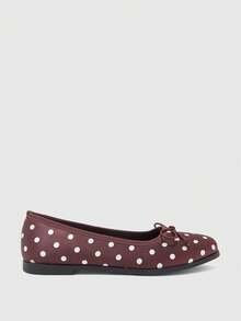 CUCCOO BIZCHIC Sepatu datar nyaman modis wanita Mary Jane motif polkadot - MultiWarna - View 7