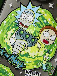 Rick and Morty X SHEIN 卡通圖案透明黑色手機殼，防摔保護 13-17 手機殼 - 彩色 - 查看 6