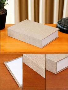 1/3pcs Decorative Book Boxes, Modern Faux Book Storage Boxes, Linen Imitation Books, Suitable For Bookshelf Decor, Coffee Table Books, DIY Crafts - Multicolor - View 8