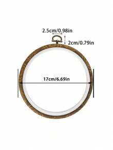 1PC Vintage Wood Grain Embroidery Hoop/DIY Embroidery Frame/Vintage Decorative Frame/Hanging Decor DIY Small Frame/Great Gift - bronzer - View 10