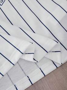 Teen Boy Striped & Letter Graphic Polo Shirt - Multicolor - View 5