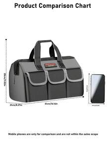 Multi-Functional Tool Kit, Multi-Functional Oxford Canvas Material, Electrical Tool Kit, Maintenance Hardware Tools, Thick And Wear-Resistant Storage Bag. - multicolor - View 4