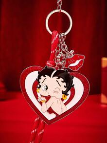 Betty Boop X Joivida 金屬合金包包吊飾與掛飾，適合禮物、錢包、背包、汽車裝飾、派對、節慶及情人節 - 彩色 - 查看 5