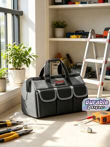 Multi-Functional Tool Kit, Multi-Functional Oxford Canvas Material, Electrical Tool Kit, Maintenance Hardware Tools, Thick And Wear-Resistant Storage Bag. - multicolor - View 1