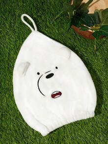 We Bare Bears X Joivida 1 Stück süßes Cartoon-Haarband mit rutschfestem elastischem Band und Aufhängeschnur, schnelltrocknende Haarkappe, weich und saugfähig, schnelltrocknend, geeignet für tägliche Haarpflege, Baden, Spa, Reisen und auch ein einzigartiges personalisiertes Geschenk für Jahrestage oder Geburtstage - Verschiedenfarbig - Übersicht 4
