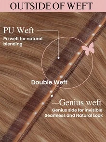 自然金blonde Balayage 蝴蝶髮束接髮 100% Remy 真人髮 不可見薄 PU 孔洞 Genius Weft 可裁剪 不糾結 輕量 縫接 微珠接髮 柔軟直髮 陽光吻痕挑染髮束 全長可選 - S8/22/8 - 查看 8
